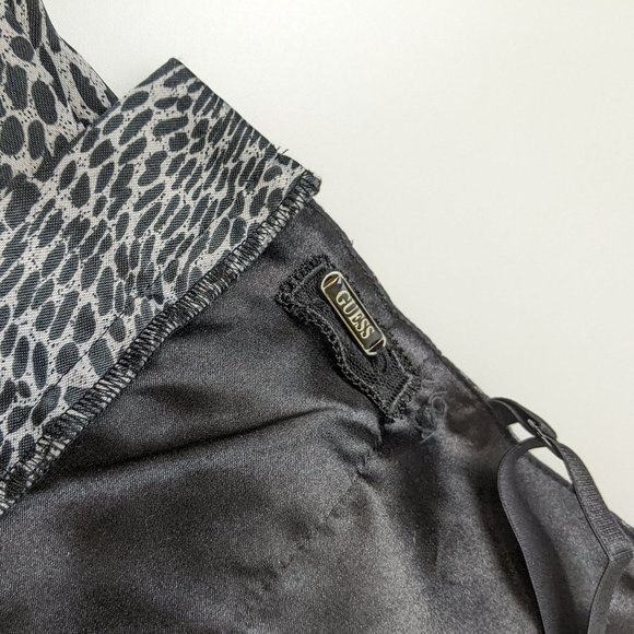 Guess XS Black & White Leopard Pattern Stretch Dress with Adjustable Straps - Picture 10 of 16